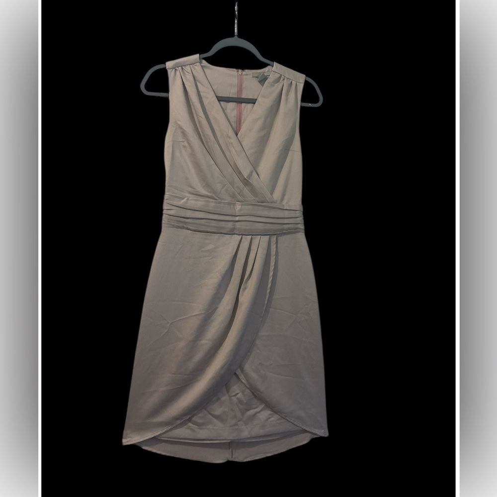 H&M Asymmetrical Wrap Dress in Soft Gray